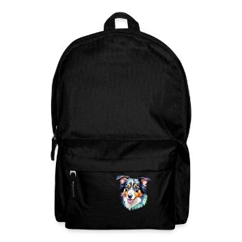 Border Collie Watercolors - Backpack - black - Front