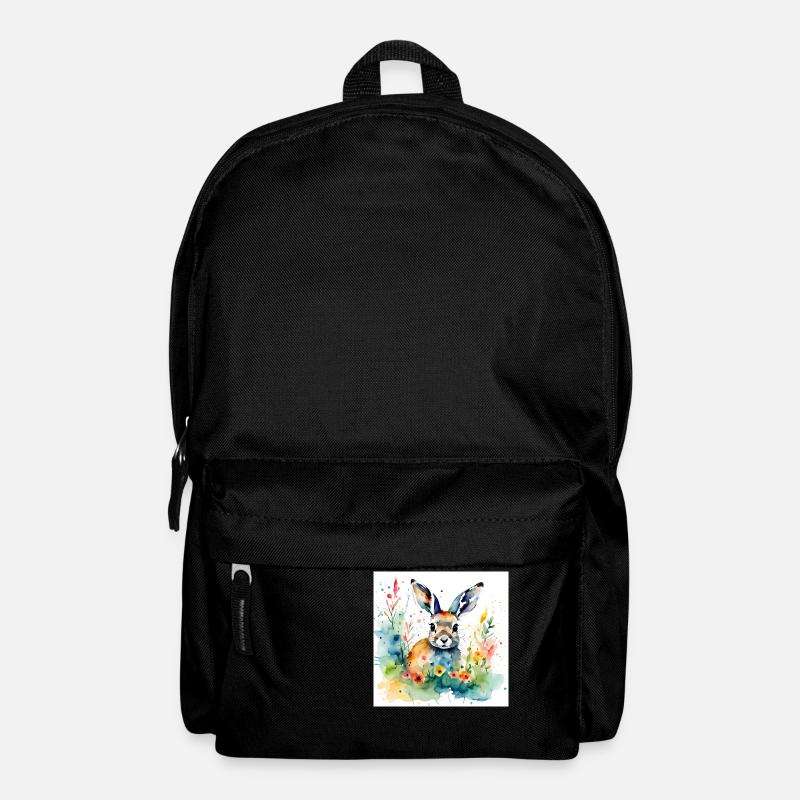 Hase farbig - Rucksack - Schwarz