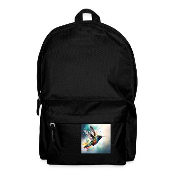 Kolibri farbig - Rucksack - Schwarz - Vorne