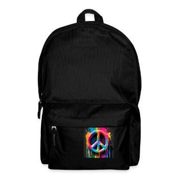 Peace sign colored - Rucksack - Schwarz - Vorne
