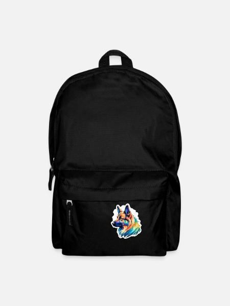 Berger Allemand Aquarelle - Sac à dos - noir