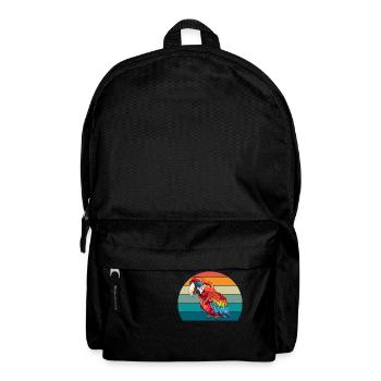 Papagei Retro Vogel Sommer - Rucksack - Schwarz - Vorne