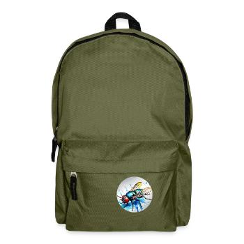 Bow tie round - Backpack - olive green - Front