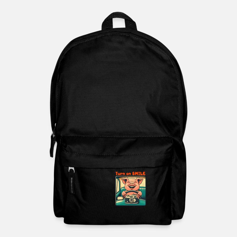 Smiling Pig - Backpack - black