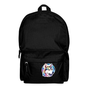 Husky de Sibérie Aquarelles - Sac à dos - noir - Devant