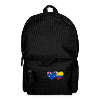 Australia Colombia Flag Heart - Backpack - black - Front