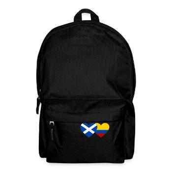 Scotland Colombia Flag Heart - Backpack - black - Front