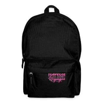 Surfeuse globe-trotteuse passionnée de voyages - Sac à dos - noir - Devant