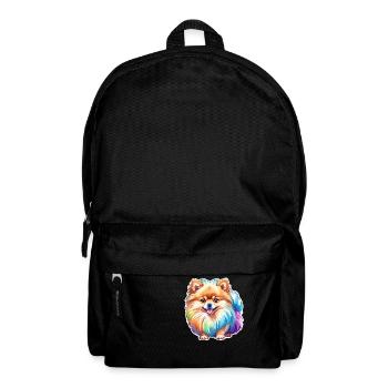 Poméranien Poméranien Aquarelle - Sac à dos - noir - Devant