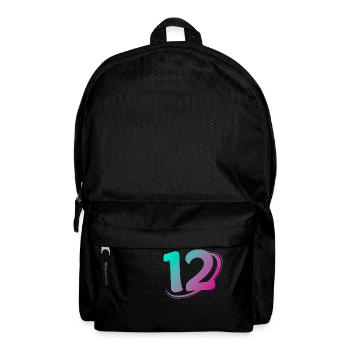 Nummer 12 mehrfarbig - Rucksack - Schwarz - Vorne