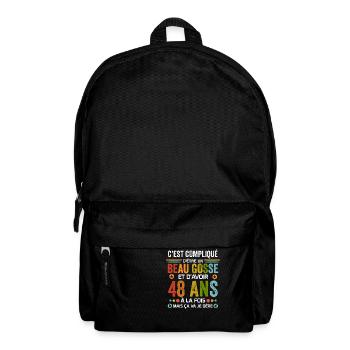 48 ans Cadeau Anniversaire 48 ans Drôle - Sac à dos - noir - Devant