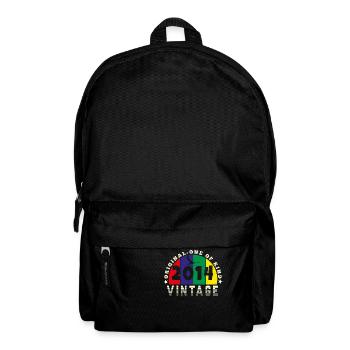 Jahrgang 2014 Retro - Bursdag - Rucksack - Schwarz - Vorne