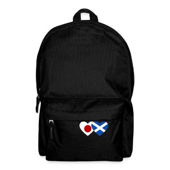 Japan Schottland Flagge Herz - Rucksack - Schwarz - Vorne