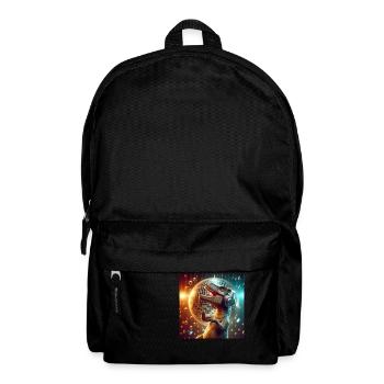 Tanzender Disco Dino - Rucksack - Schwarz - Vorne