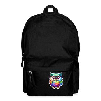 Niedliche Eule Kawaii Maskottchen - Rucksack - Schwarz - Vorne