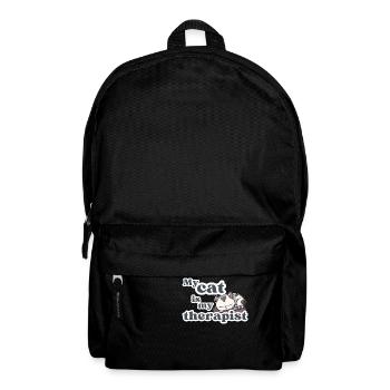 My Cat is My Therapist - Cute kitten in her sleep - Backpack - black - Front