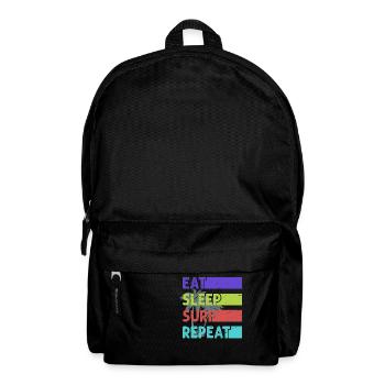 Eat, Sleep, Surf, Repeat - Backpack - black - Front