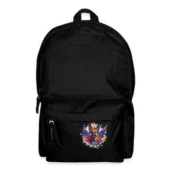 German Shepherd Dog Head Portrait Colorful - Backpack - black - Front