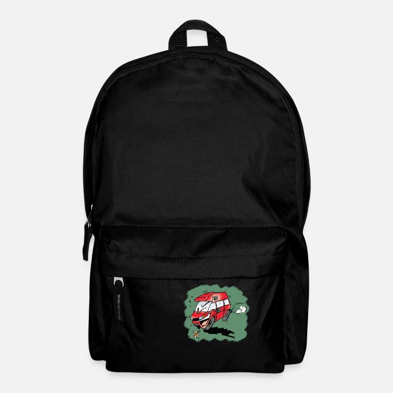 Humorvoller Van Green Hintergrund - Rucksack - Schwarz