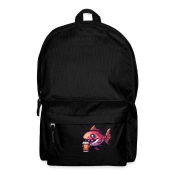 Piranha Poisson Bière Pixel - Sac à dos - noir - Devant