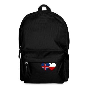 Islande Pologne Drapeau Coeur - Sac à dos - noir - Devant