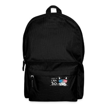 I'm Not 31, I Am 30 Plus 1 Middle Finger Cat Flip - Backpack - black - Front