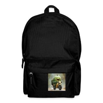 Lusitge cucumber rides a motorcycle - Backpack - black - Front