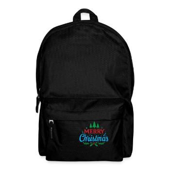 Frohe Weihnachten - Rucksack - Schwarz - Vorne