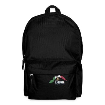 Liguria Italy Retro Region Map Vintage Souvenir - Backpack - black - Front