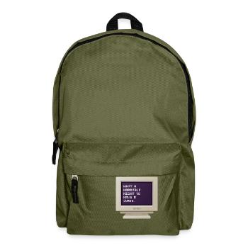 CRT Design - What a horrible night to have a curse - Backpack - olive green - Front