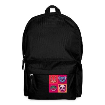 Pop-Art Smile Koala Panda Frosch horror Halloween - Rucksack - Schwarz - Vorne