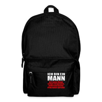 Je suis un homme, je peux oublier des choses - Sac à dos - noir - Devant