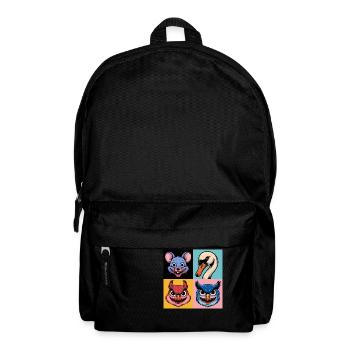 Pop Art Souris Cygne Écureuil Hibou Halloween - Sac à dos - noir - Devant