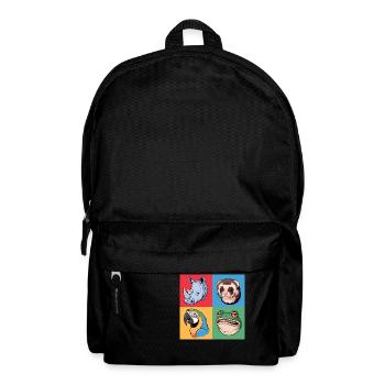 rPopart Rhino Parrot Frog Maggot Red Yellow Green - Backpack - black - Front
