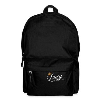 Lucy Custom Name for Women Kids Toddlers - Lucy - Backpack - black - Front