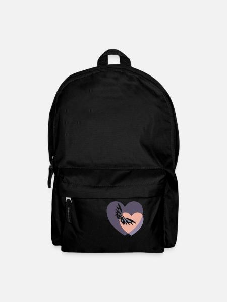 Papillon en 2 coeurs - Sac à dos - noir