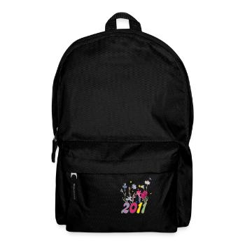 Année de naissance 2011 fleurs sauvages - Sac à dos - noir - Devant