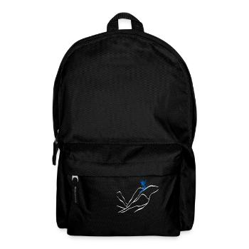 Mountain Skier Silhouette Mountain Skis - Backpack - black - Front
