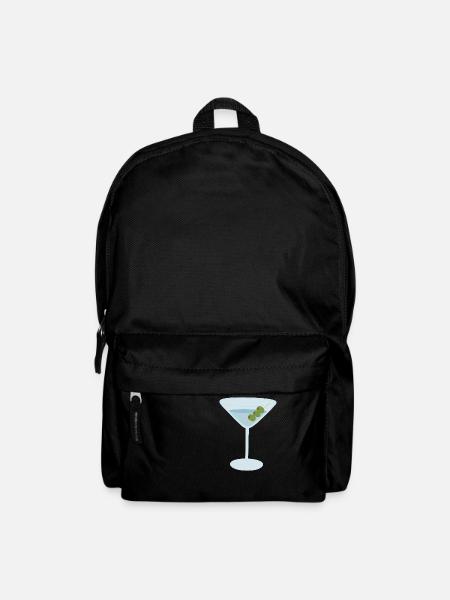 Martini mit Oliven - Rucksack - Schwarz