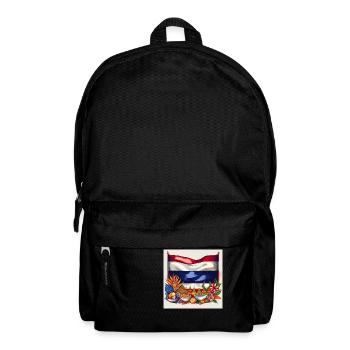 Thailand Flag and Traditional Cuisine Artwork - Backpack - black - Front