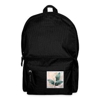Elegant Tropical Leaves Art - Nature-Inspired Art - Backpack - black - Front