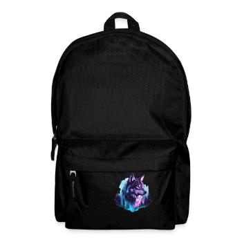 Wolf Polarlicht Wald Natur - Rucksack - Schwarz - Vorne