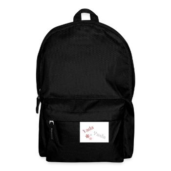 Yada Yada Typography, Simple Brown and Grey Words - Backpack - black - Front