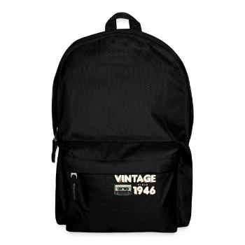 Vintage seit 1946 Nostalgik & Vintage Musik - Rucksack - Schwarz - Vorne