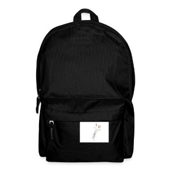 Mama text in elegant font on Flower Stem - Backpack - black - Front