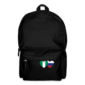 Nigeria Russie Drapeau Coeur - Sac à dos - noir - Devant