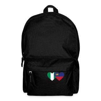 Nigeria Liechtenstein Flagge Herz - Rucksack - Schwarz - Vorne