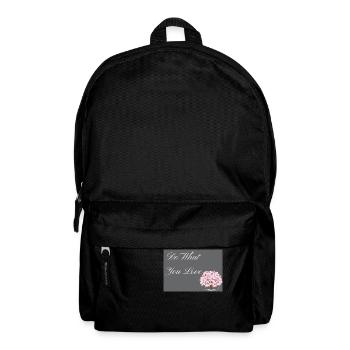 Do What You Love dark grey with pink text - Backpack - black - Front