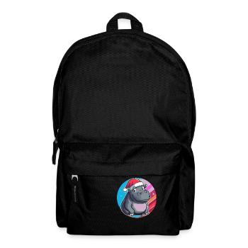 Nilpferd Weihnachten Tier - Rucksack - Schwarz - Vorne