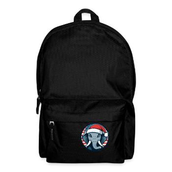 Éléphant Animal de Noël - Sac à dos - noir - Devant